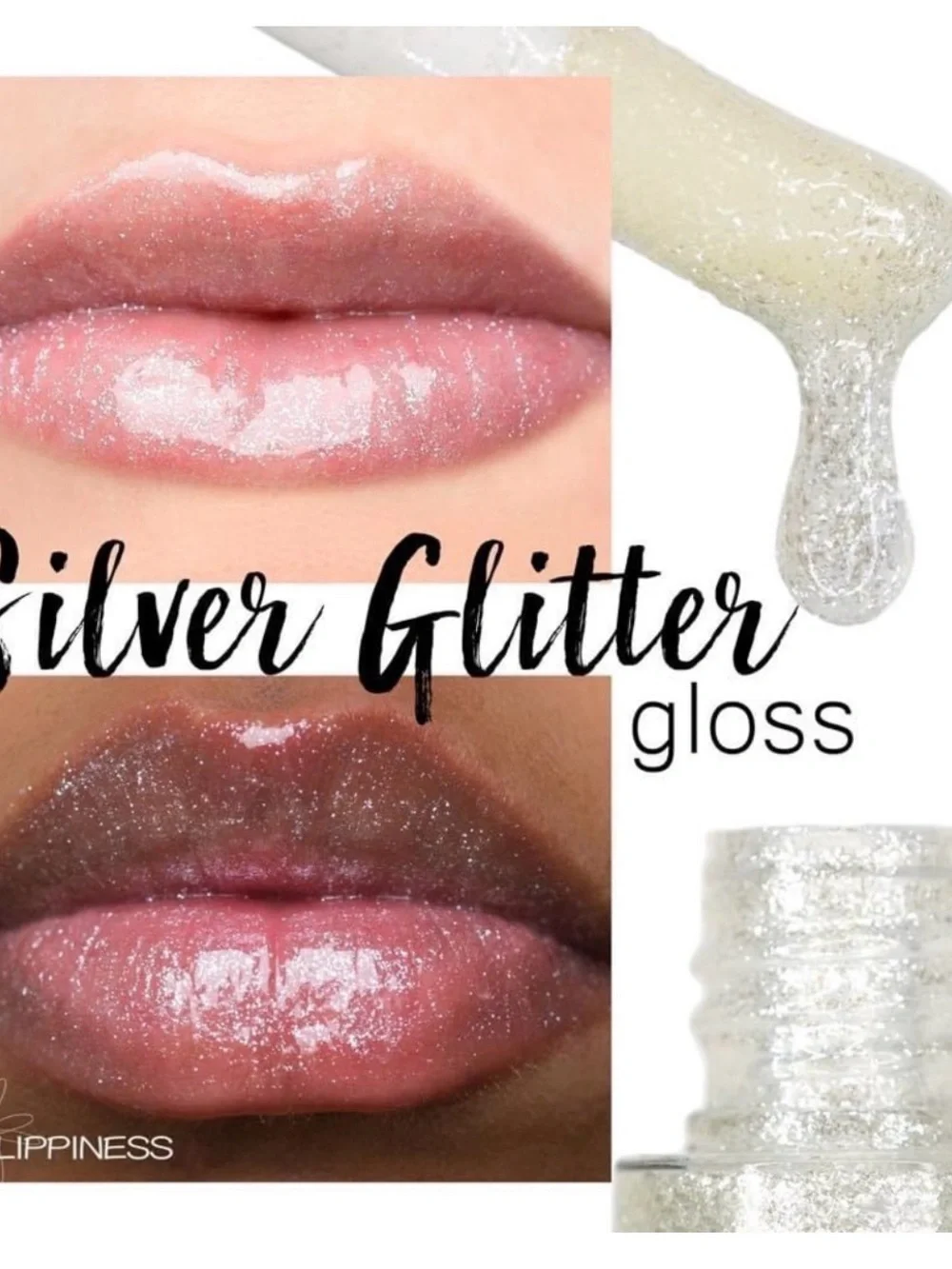 Silver Glitter Lip Gloss by Senegence